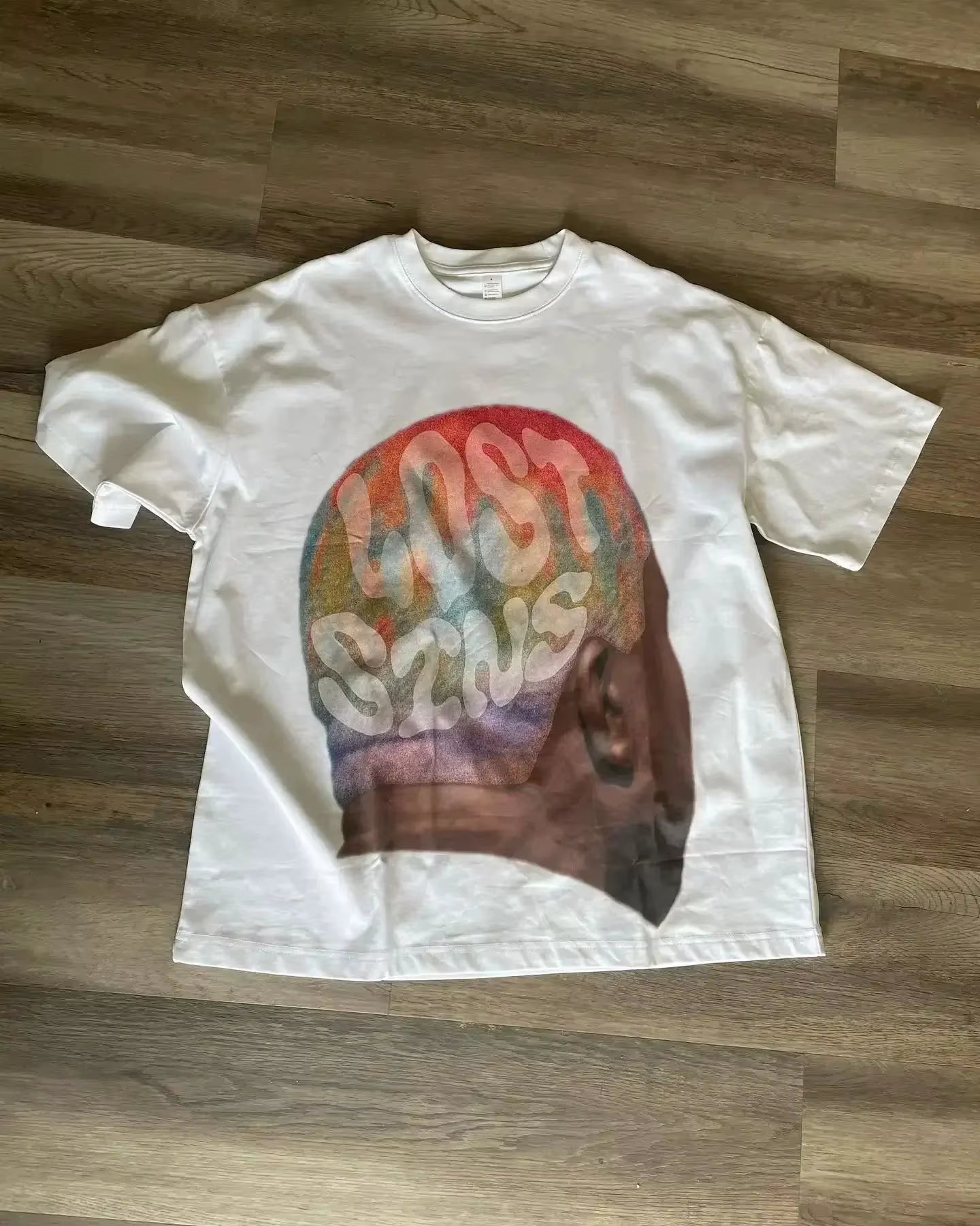 American Hip-Hop Character Pattern Printed T-Shirt Casual Fashion Oversized T-Shirt Harajuku Gothic Retro Tshirts Unisex Y2K Top